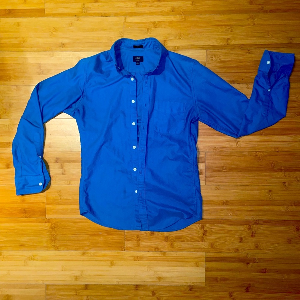 Ocean Blue J Crew Mens Button Up - Small